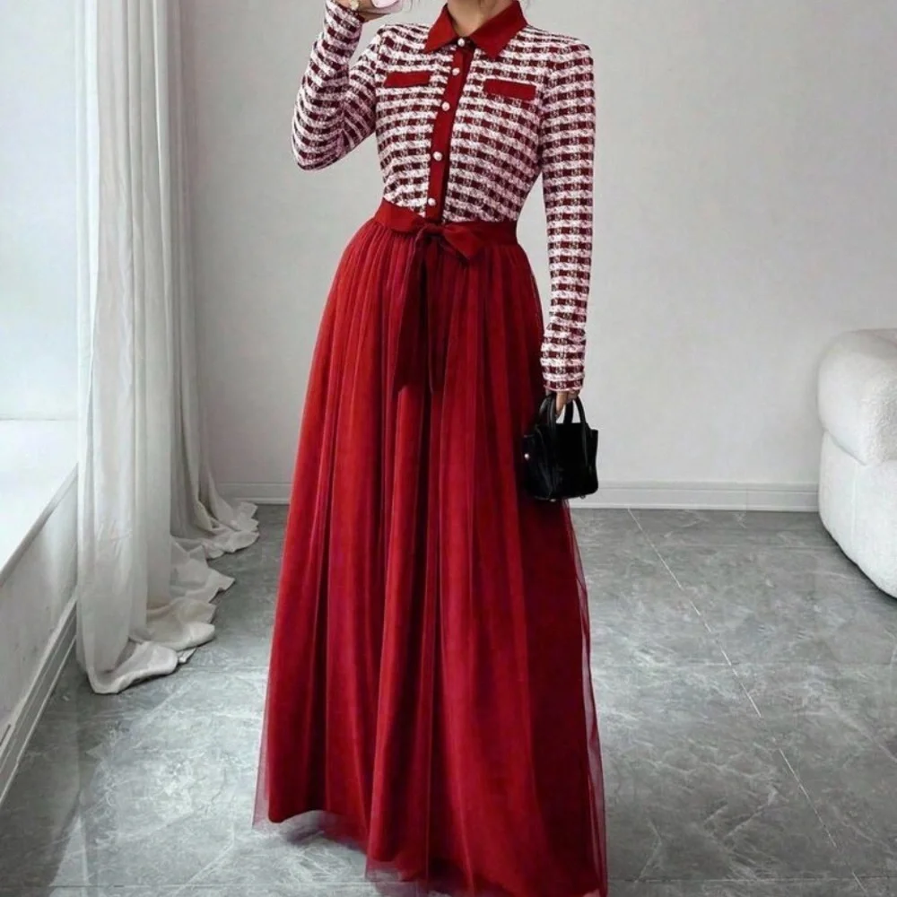 ALL OFFERS ACCEPTED!🥰 Elegant Romantic Fabric A-Line Long Sleeve Dress For Women - Picture 1 of 8